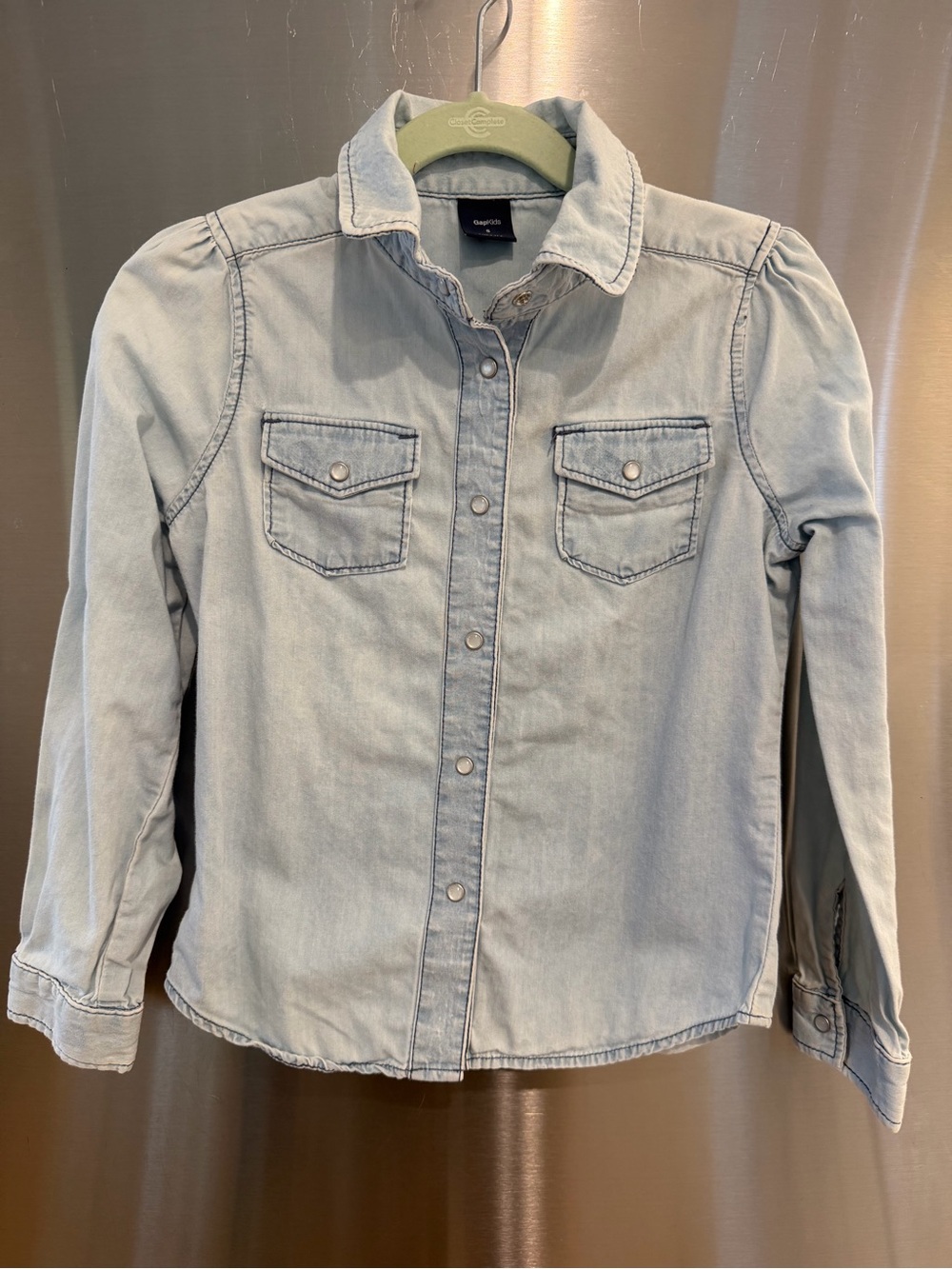 GAP Light Blue Denim Button-Front Kids Shirt